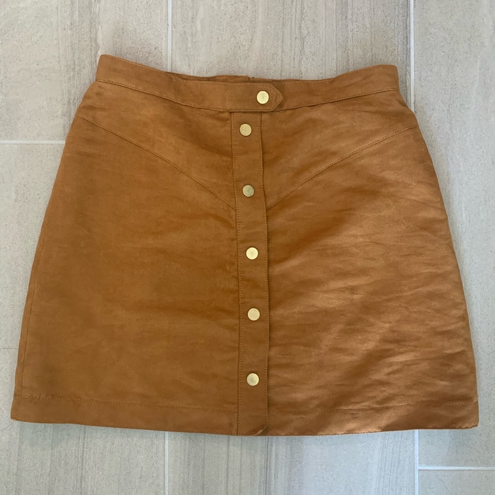 H&M Tan/Brown Suede Skirt